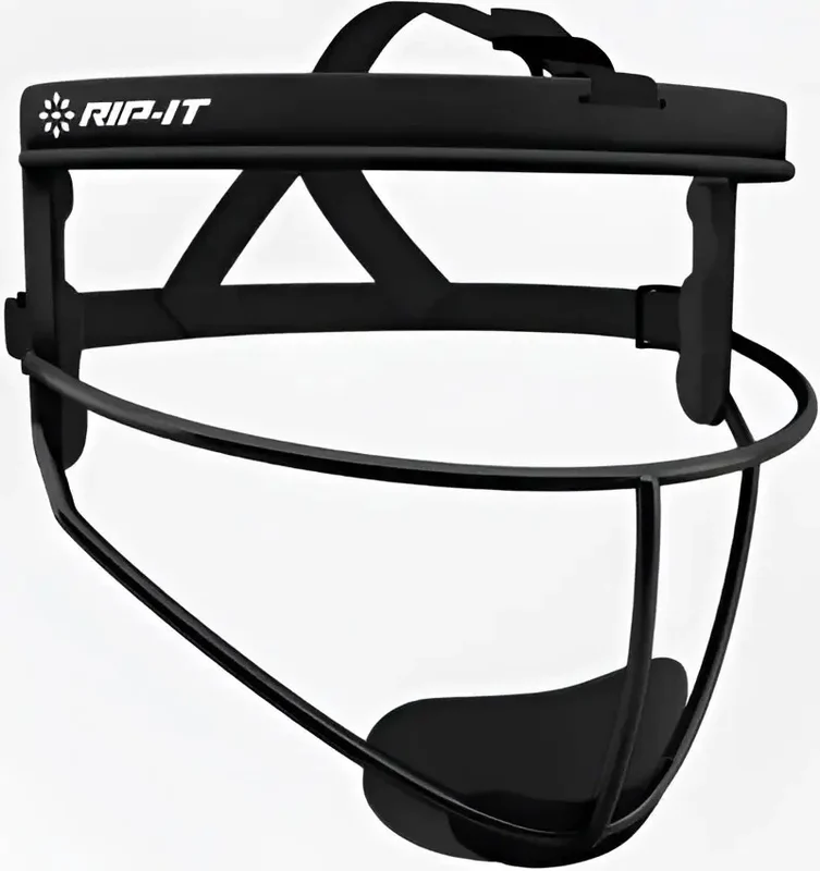 RIP-IT Defense Pro Girls' Matte Softball Fielder's Face Mask - Black Black / Girls