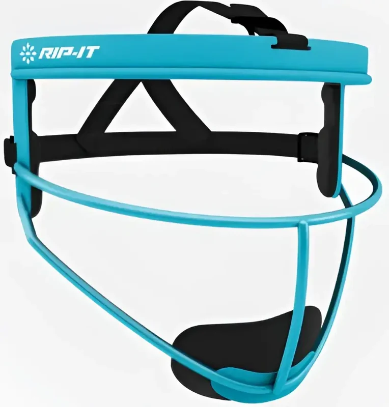 RIP-IT Defense Pro Girls' Matte Softball Fielder's Face Mask - Aqua Green-Turquoise / Girls