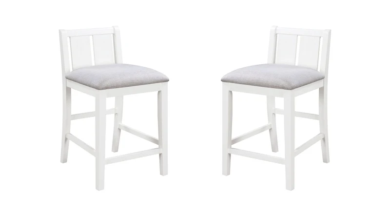 Graham - 20" Upholstered Seat Counter Height Chair (Set of 2) White