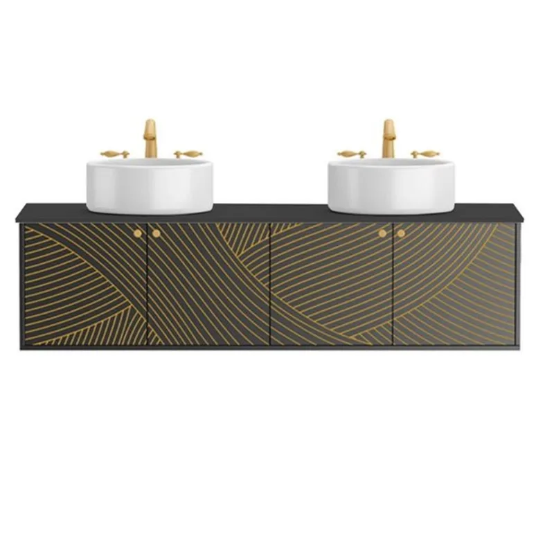 Woodbridge 60-in Double Sink Bathroom Vanity with Ceramic Top