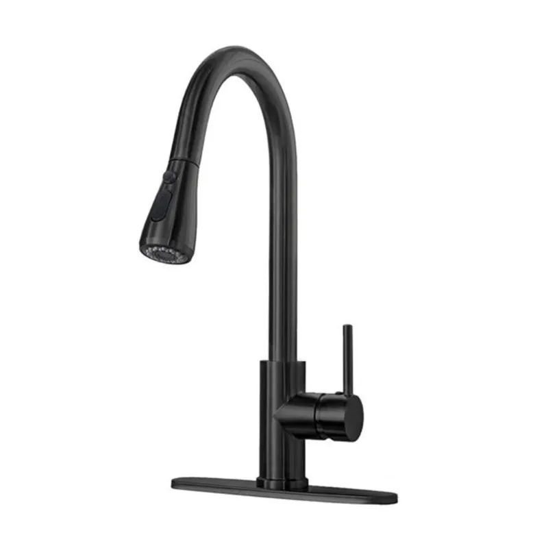 Woodbridge Kitchen Faucet Single Handle Pull-Down Stainless Steel - Matte Black