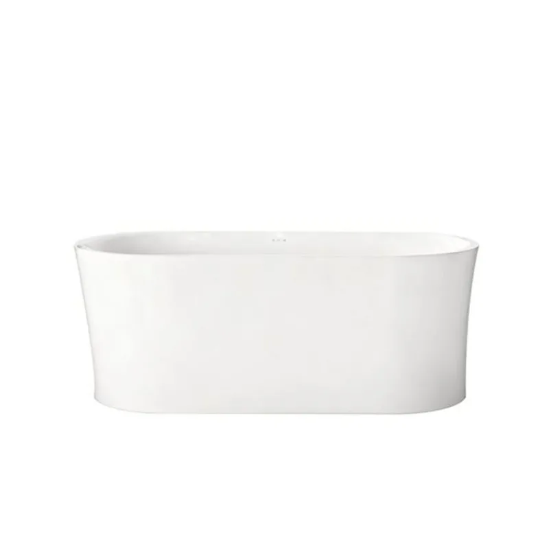 Woodbridge 59 x 29.5-in Freestanding Acrylic< Soaking Bathtub with Matte Black Drain & Overflow