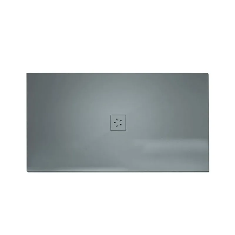 Woodbridge 60 x 32-in Grey Zero-Threshold Shower Base with Center Drain, Low Profile, Wheelchair Accessible