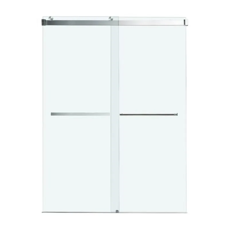 Woodbridge Frameless Double Sliding Shower Door with 5/16-in Clear Glass 56-60 x 80-in - Chrome