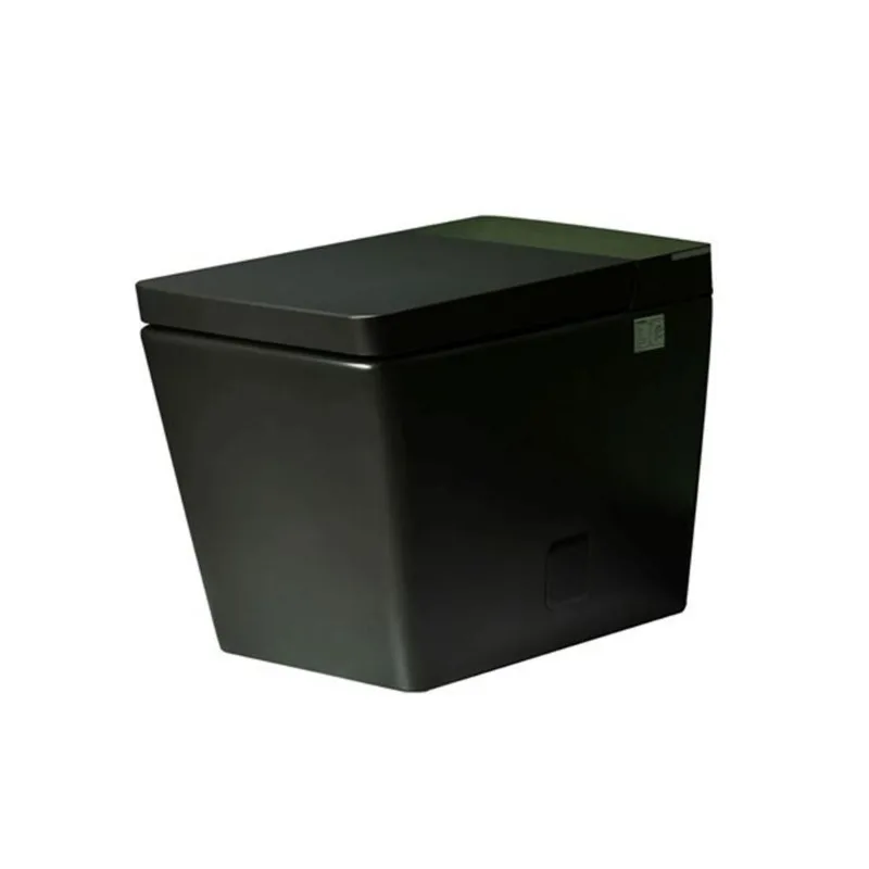 Woodbridge Square Smart Bidet Toilet w/ Tank - Auto Open/Close + Auto Flush and Foot Sensor + Spray Modes - Matte Black