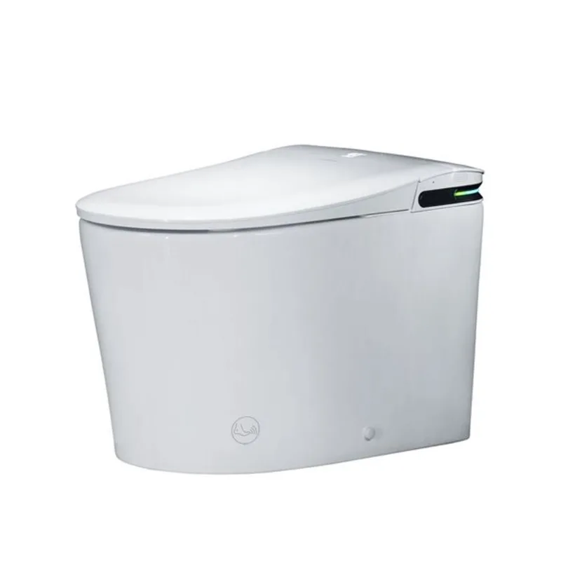 Woodbridge Elongated Smart Bidet Toilet 1.28 GPF in White w/Foot Sensor, Auto Flush, Fragrance System and Zero Pressure System