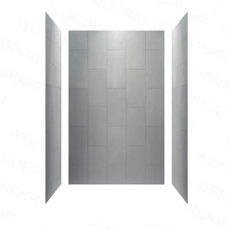 Woodbridge 3-Piece Solid Surface Alcove Shower Wall Kit 36 x 60 x 96-in - Matte Grey