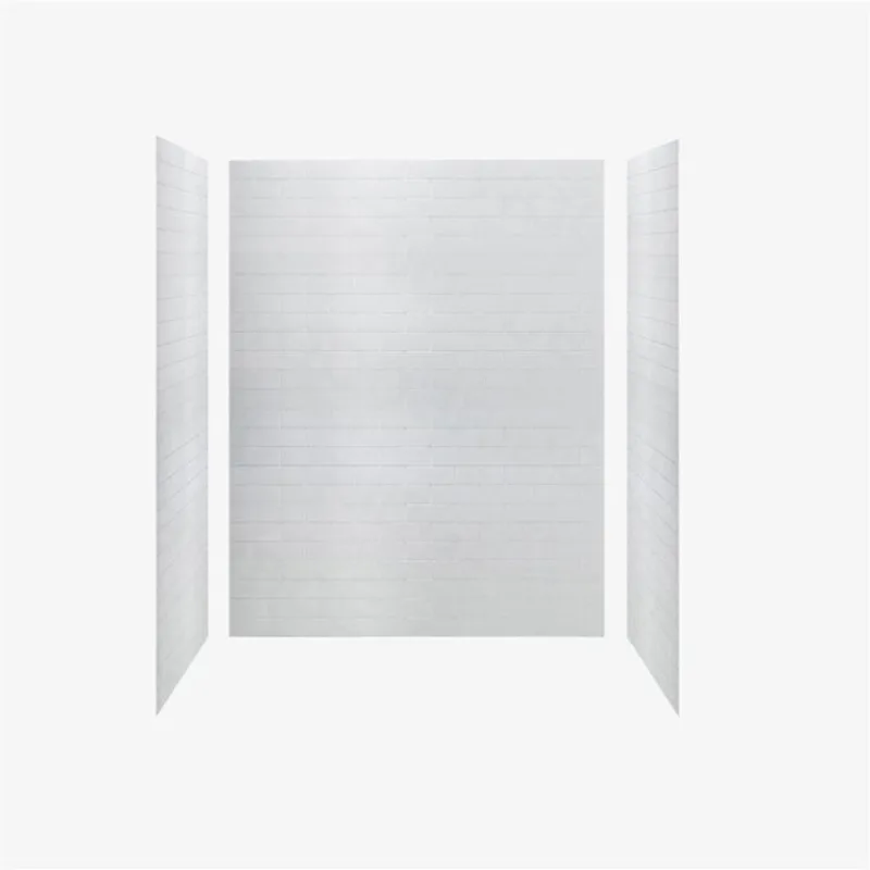 Woodbridge 3-Piece Solid Surface Alcove Shower Wall Kit (32 x 60 x 75-in) - High Gloss White