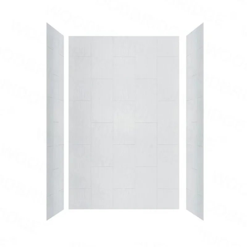 Woodbridge 3-Piece Solid Surface Alcove Shower Wall Kit 36 x 60 x 96-in - Matte White