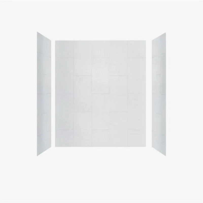 Woodbridge 3-Piece Solid Surface Alcove Shower Wall Kit (36 x 60 x 75-in) - Matte White