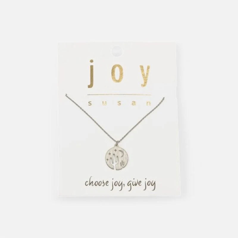 Starry Desert Night Cutout Necklace Silver