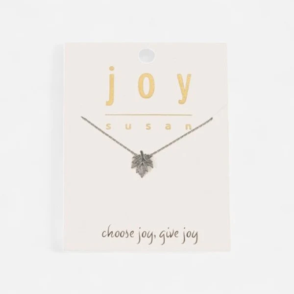 16 Maple Leaf Necklace Silver"