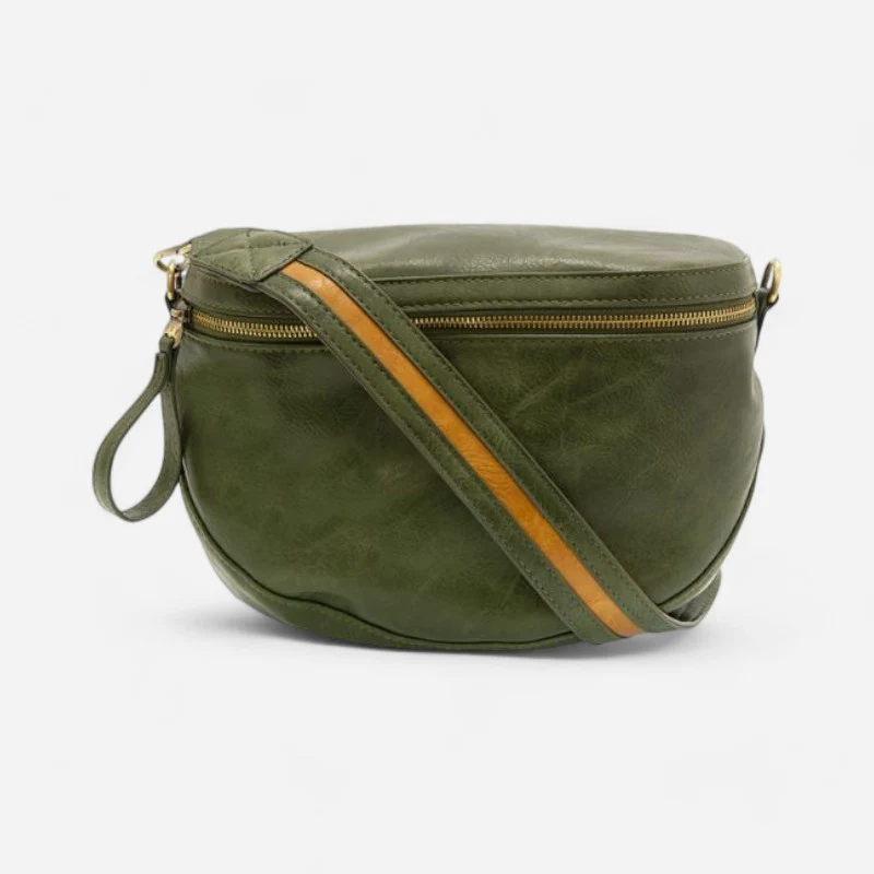 Joy Susan Laura Contrast Strap Sling/ Belt Bag Green / OS / Medium
