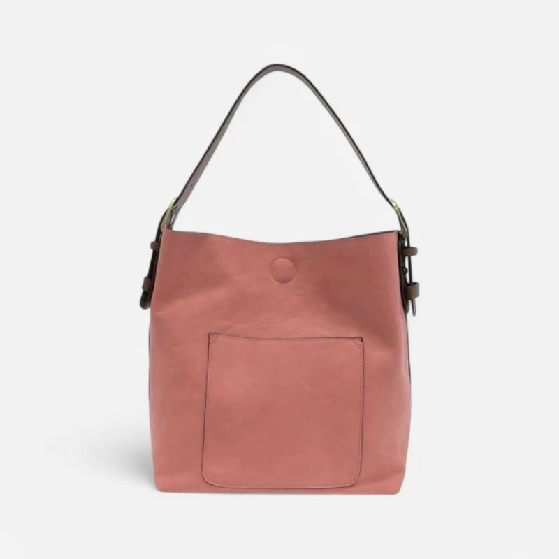 Classic Hobo Handbag Clay Pink/Coffee