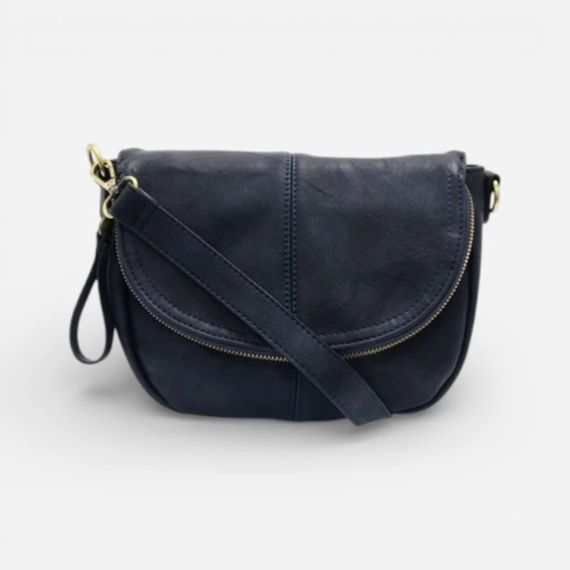Helene Small Saddle Crossbody Navy