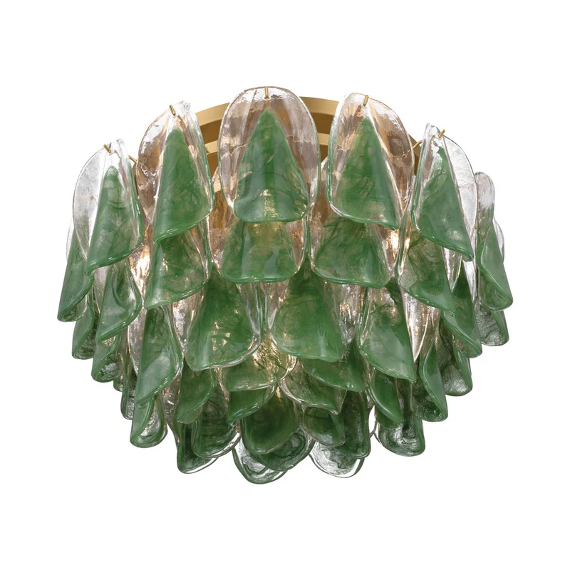 Verla Crest Flush Mount Ceiling Light Green / 6-Light