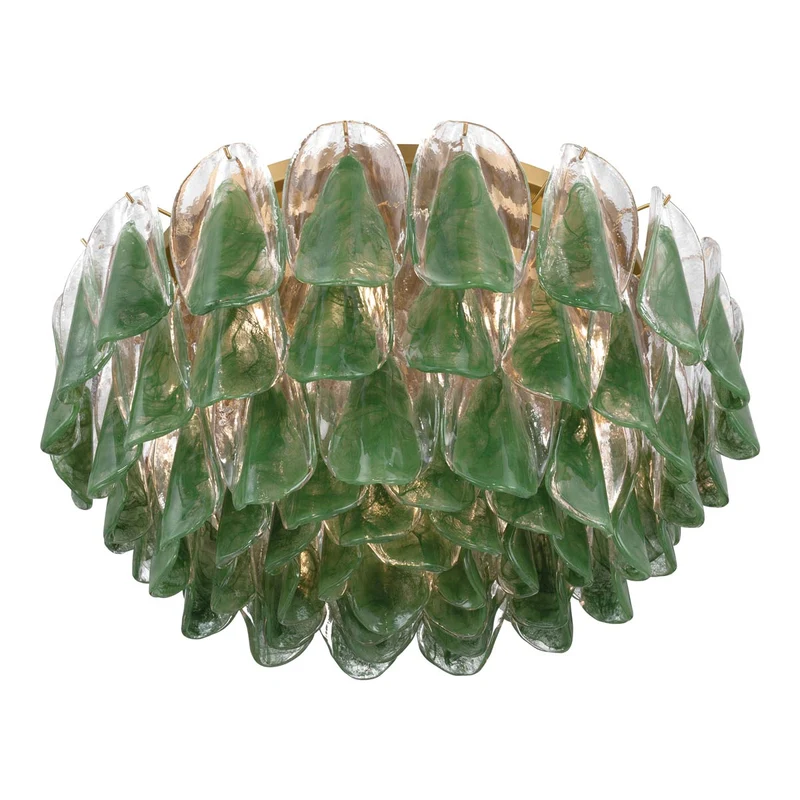 Verla Crest Flush Mount Ceiling Light Green / 11-Light