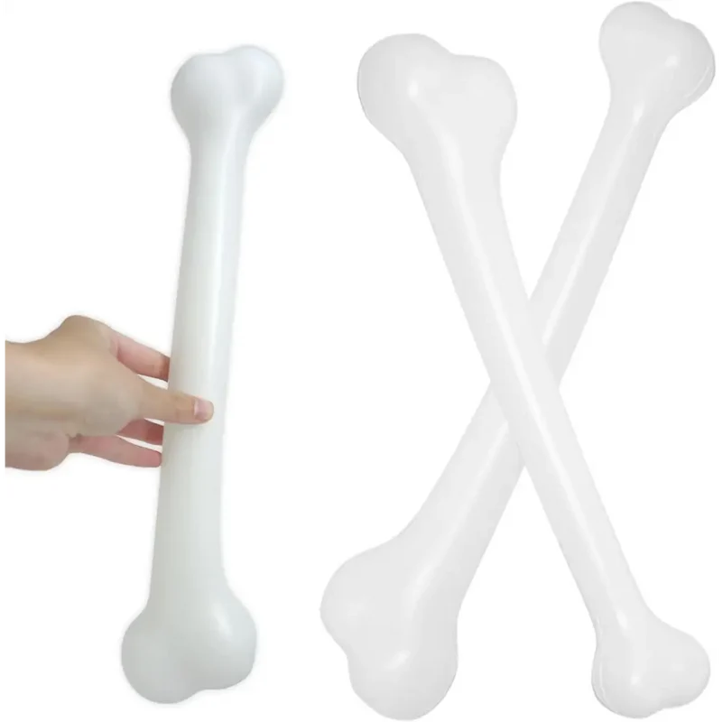 4E's Novelty 15" Jumbo Bone Prop 2 Pack - White Oversize Plastic Bones Halloween Jumbo Dog Bone for Photoshoot Prop and Party Decor