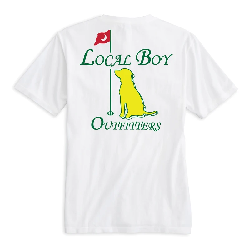 Local Boy Outfitters Men's Tee Time Short Sleeve Pocket T-Shirt WHITE / MED