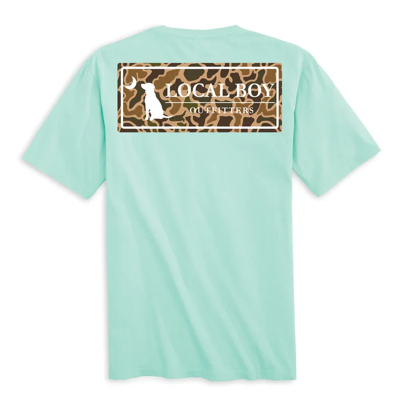 Local Boy Outfitters Men's Old School Plate Short Sleeve T-Shirt ISLAND REEF / XLRG