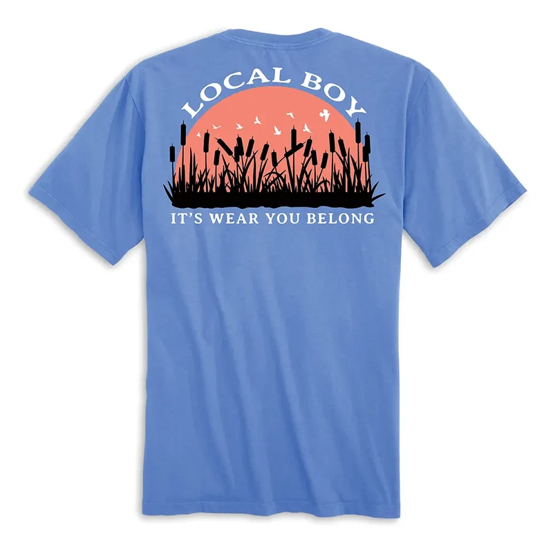 Local Boy Outfitters Men's Marsh Worn Short Sleeve Pocket T-Shirt MARINA / SM
