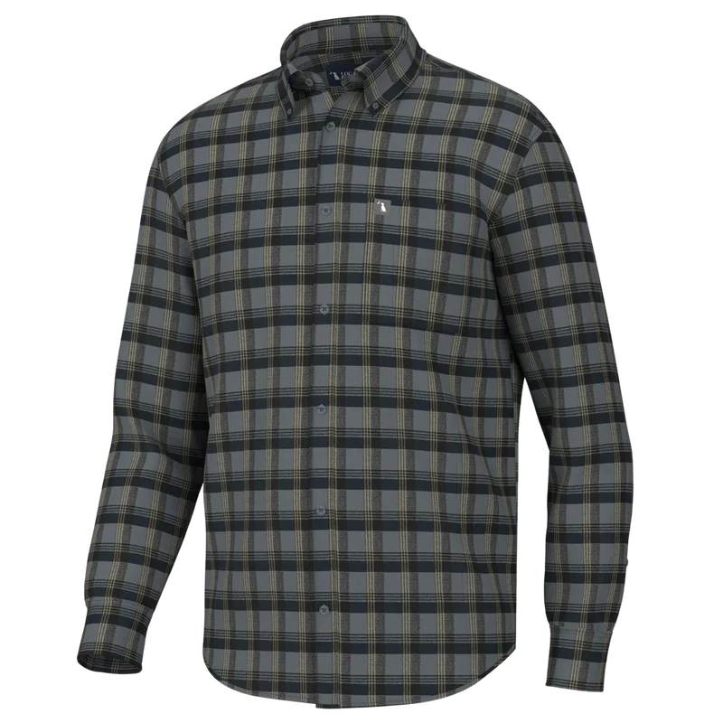 Local Boy Men's Shaffer Stretch Flannel BLUE/CHARCOAL/SAGE / SM