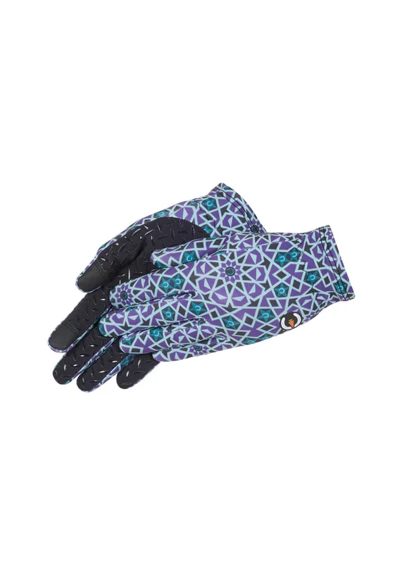 Kids Thermo Tech Riding Gloves - Print Iris Starlight / SMALL