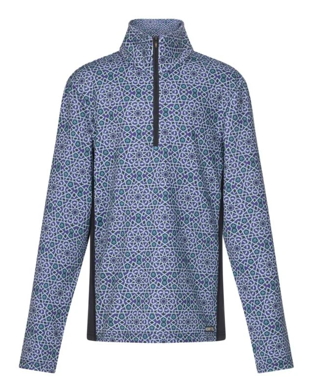 Kerrits Kids Railside 1/4 Zip Tech Top Iris Starlight / X-Large