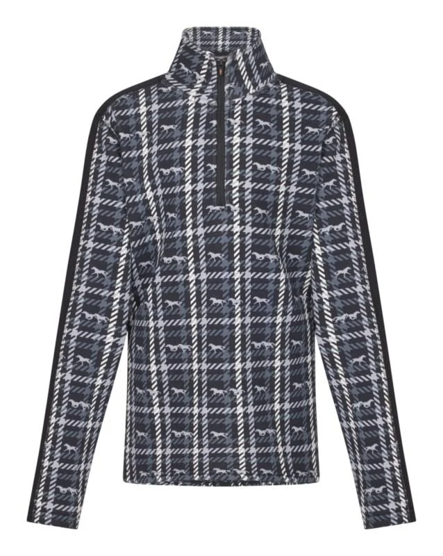 Kerrits Kids Muzzle Nuzzle Print Fleece Black Plaid Pasture / Small