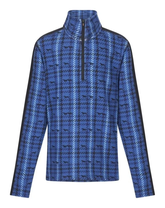 Kerrits Kids Muzzle Nuzzle Print Fleece True Blue Plaid Pasture / Medium