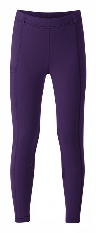 Kerrits Kids Power Stretch Pocket Knee Patch Tights Huckleberry / X-Small