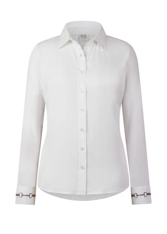 EQL by Kerrits Ladies Bit N Bridle Button Up Shirt White / Large
