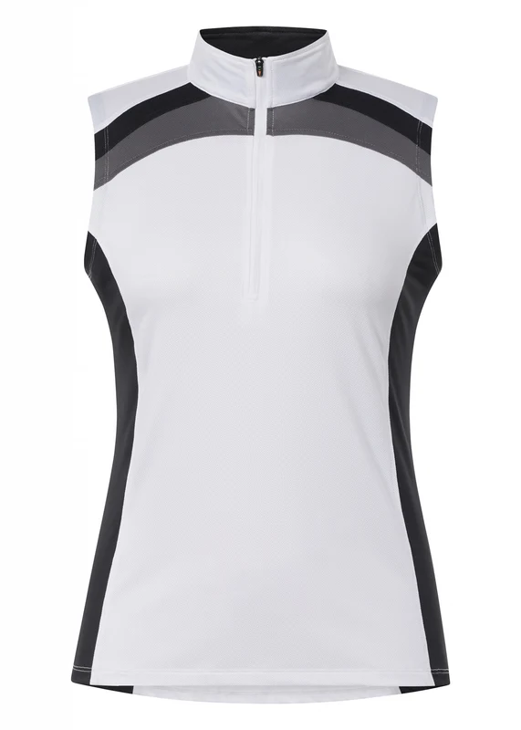 Kerrits Ladies Top Rail Coolcore Sleeveless Riding Shirt White / Medium