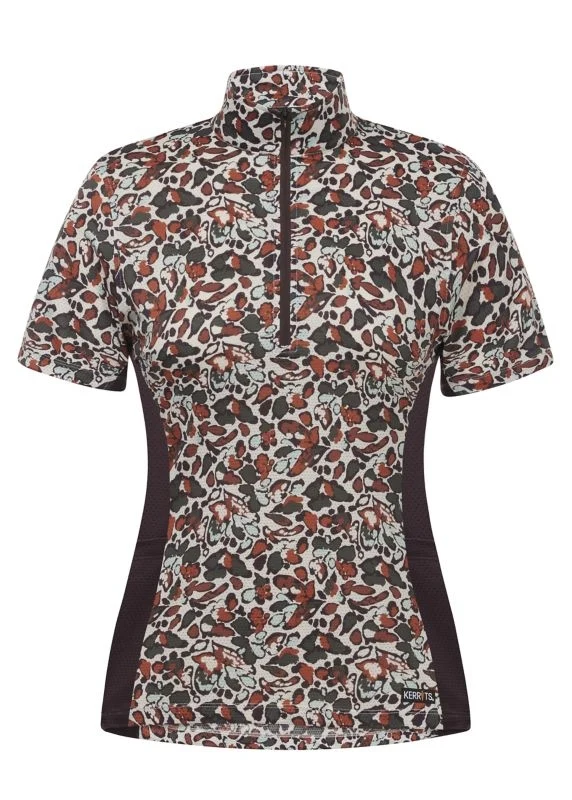 Kerrits Breeze Ice Fil SS Top Print Terracotta / M