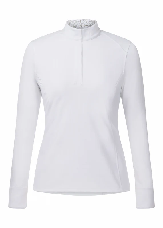 Kerrits Affinity Pro LS Show Shirt Pet White/Mixed Bits / X-Large