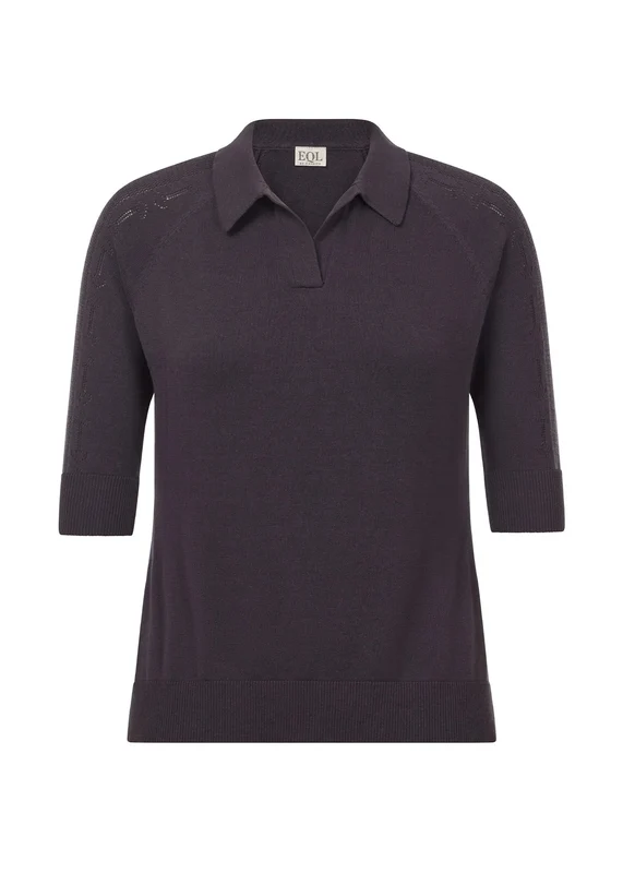 Kerrits Bit of Breeze Sweater Knit Polo Abyss / Small