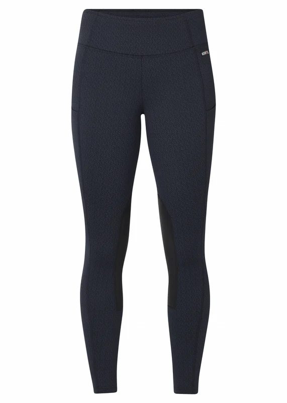 Kerrits Ladies Fleece Lite II Knee Patch Tights Galaxyblue / X-Large