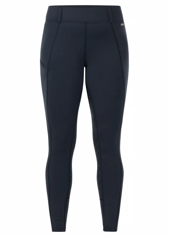 Kerrits Ladies Power Stretch Fleece Full Seat Pocket Riding Tights Galaxyblue / X-Small