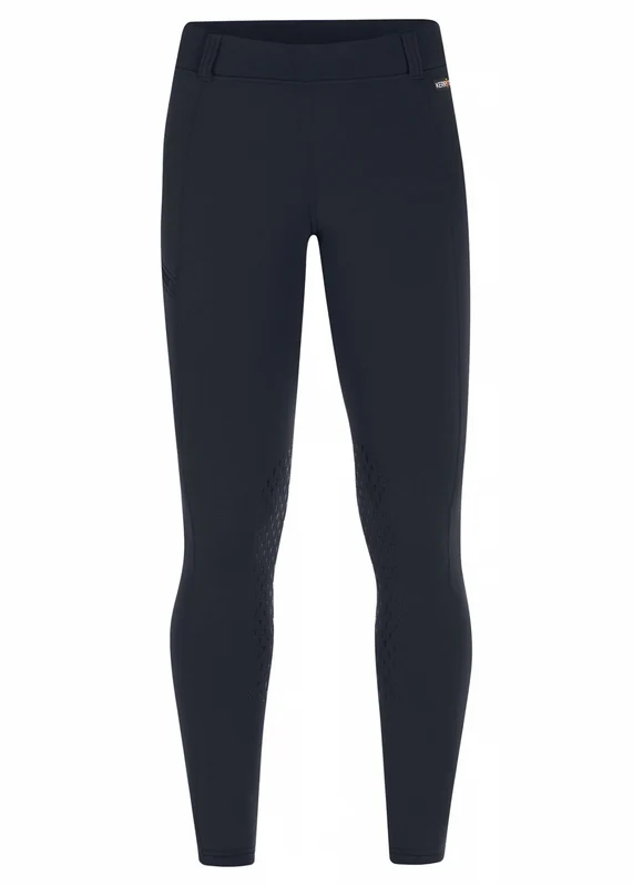 Kerrits Kids Power Stretch Pocket Knee Patch Tights Galaxyblue / Large