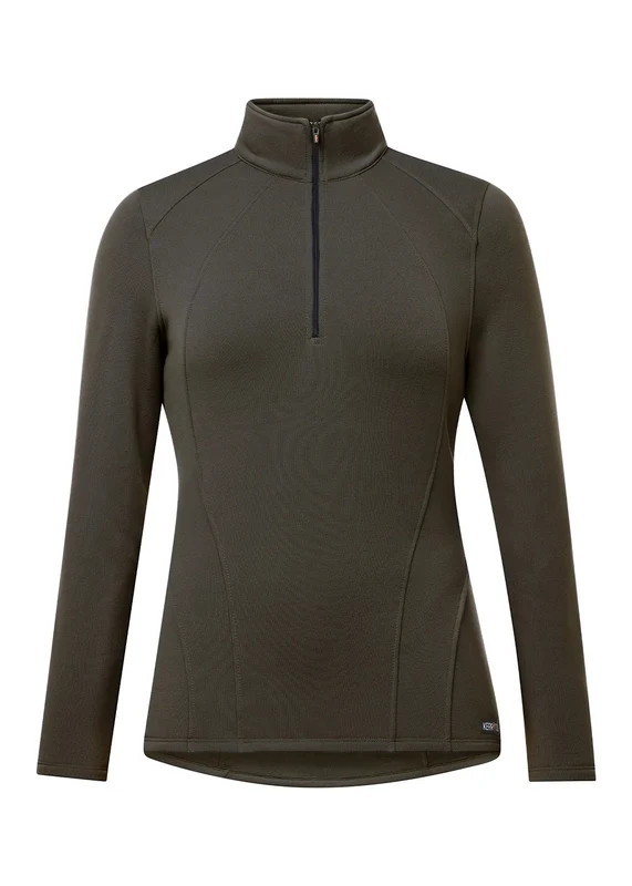 Kerrits Power Stretch Quarter Zip Top Stone / 1X-Large