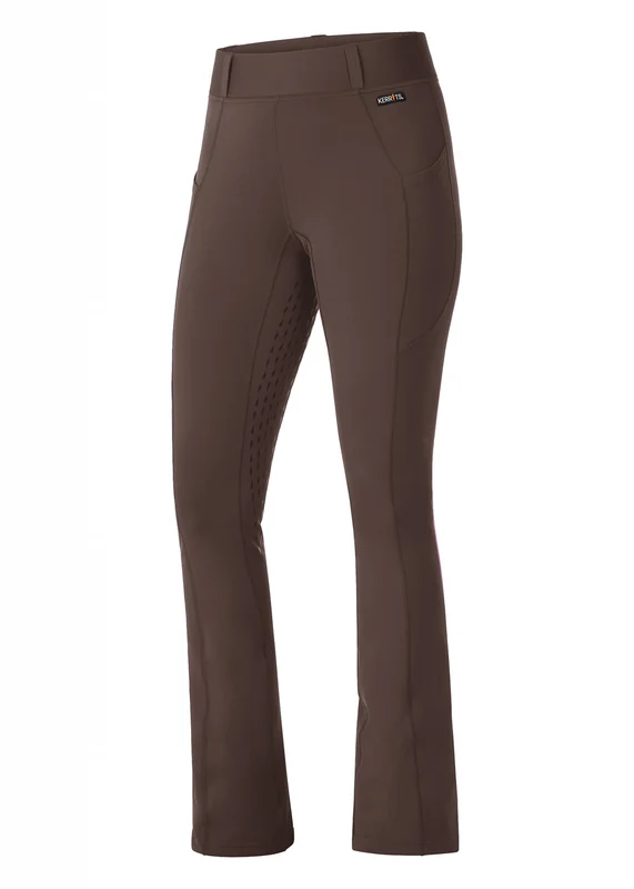 Kerrits Ladies Coolcore Silicone Full Leg Bootcut Riding Tights Mocha / X-Large