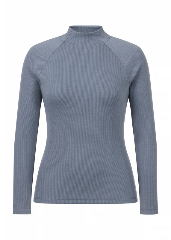 Kerrits Align Textured Mock Neck Dusty Blue / 1X-Large