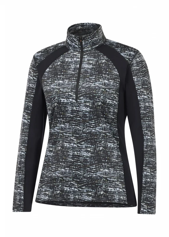 Kerrits Traverse Quarter Zip Fleece Tech Top Black Batique / 2X-Large