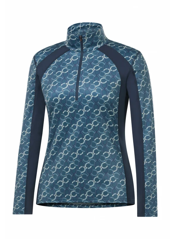 Kerrits Traverse Quarter Zip Fleece Tech Top Jasper Horseshoe Honeycomb / 1X-Large