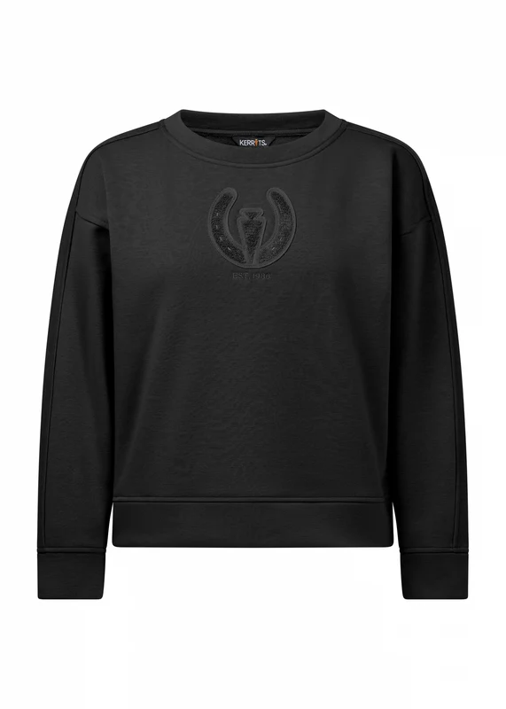 Kerrits Cozy Crest Plush Fleece Sweatshirt Black / 2X-Large