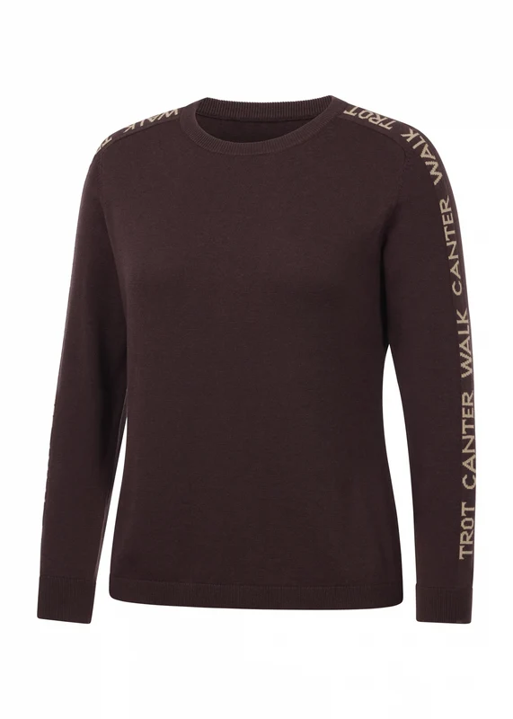 Kerrits Equi Rhythm Crew Neck Sweater Mocha/Tan / Small
