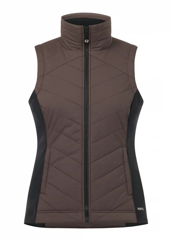 Kerrits Core Motion Quilted Vest Mocha Giddy Up / Large