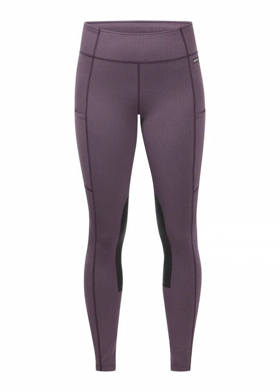Kerrits Ladies Fleece Lite II Knee Patch Tights Thistle / Large