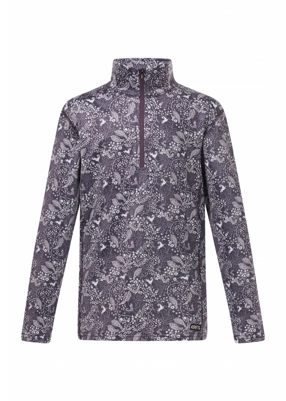 Kerrits Kids Traverse Quarter Zip Fleece Tech Top Elderberry Fantasy Fillies / X-Small