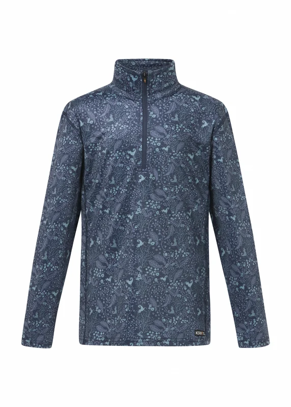 Kerrits Kids Traverse Quarter Zip Fleece Tech Top Nightfall Fantasy Fillies / Large